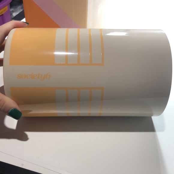 NIB Society6 beige and orange wine chiller - Picture 3 of 9